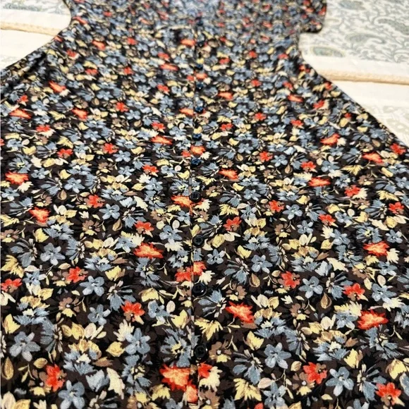 Ten Sixty Sherman Black Floral Midi Dress - Picture 5 of 10